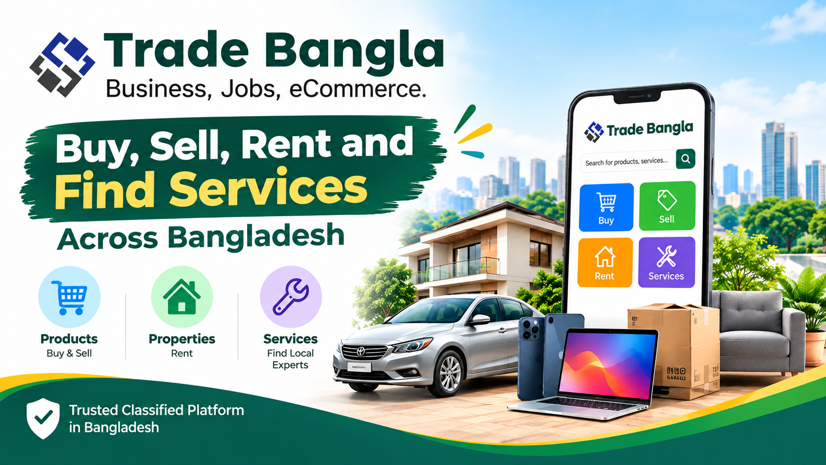 Trade Bangla: Buy, Sell, Rent and Find Services Across Bangladesh